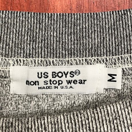 MADE IN USA製 US BOYS non stop wear 裏起毛裏使いスウェットトレーナー グレー Mサイズ
