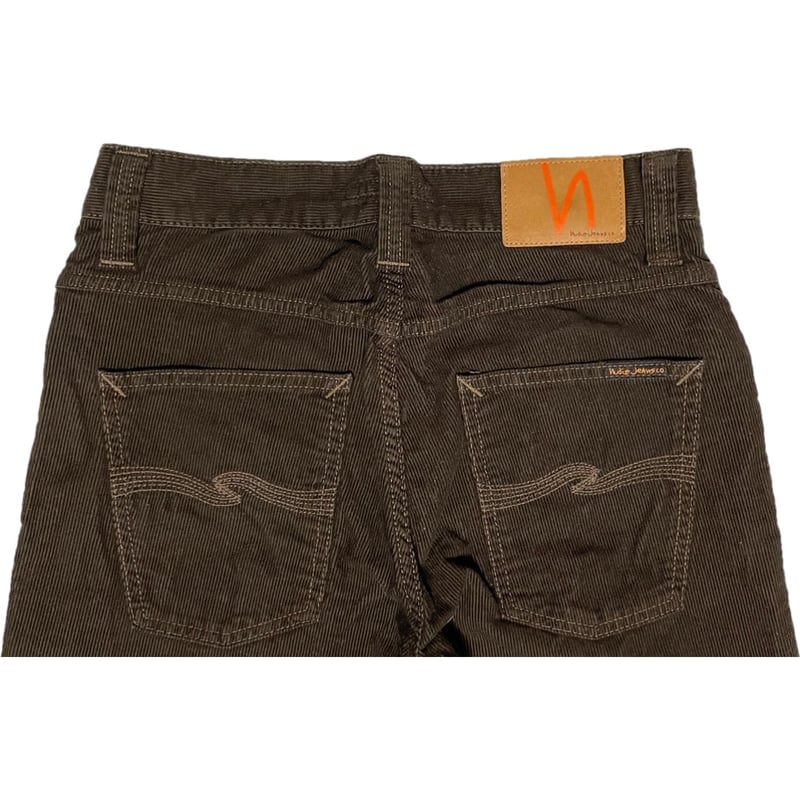 NUDIE JEANS　ヌーディージーンズ コーデュロイ パンツ ブラウン 30 MADE IN ITALY製 nudie Jeans オーガニックコットンコーデュロイ