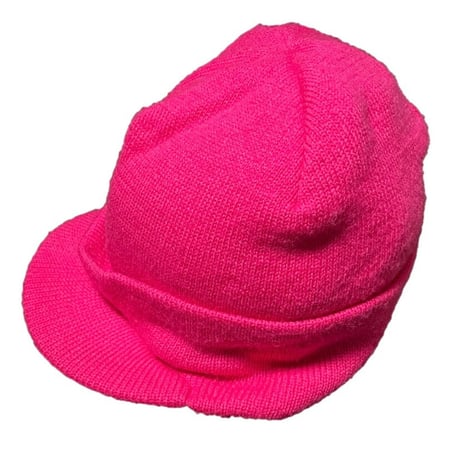 MADE IN JAPAN製 PHENOMENON つば付きニット帽 ピンク Fサイズ