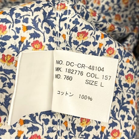 MADE IN JAPAN製 DANIEL CREMIEUX 半袖花柄ボタンダウンシャツ マルチカラー Lサイズ