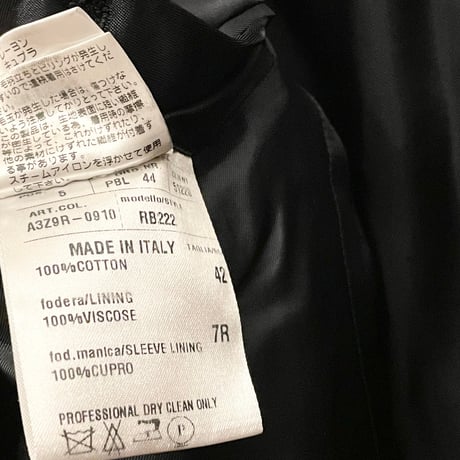 MADE IN ITALY製 RALPH LAUREN ベルベットテーラードジャケット ブラック 42Rサイズ