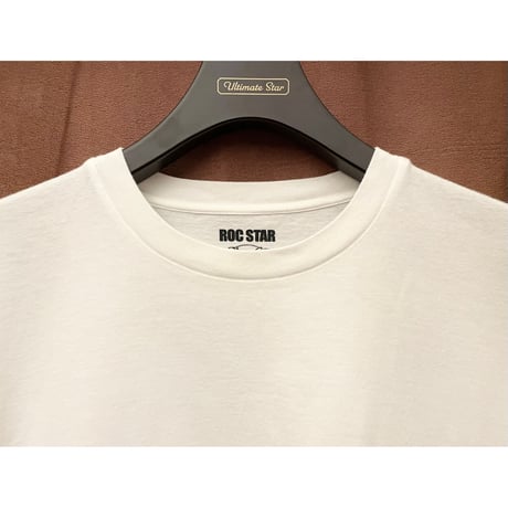 MADE IN JAPAN製 ROCSTAR 無地ショートスリーブTシャツ ホワイト Lサイズ