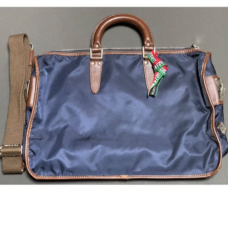 MADE IN ITALY製 orobianco レザーナイロンビジネスバック ネイビー