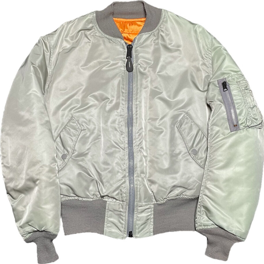 MADE IN USA製 HOPE MFG INC MA-1ジャケット シルバーカーキ S MADE IN USA製 HOPE MFG INC MA-1ジャケット シルバーカーキ S