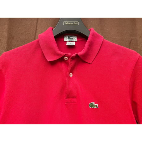 MADE IN USA製 80s IZOD LACOSTE 半袖鹿の子ポロシャツ レッド Sサイズ