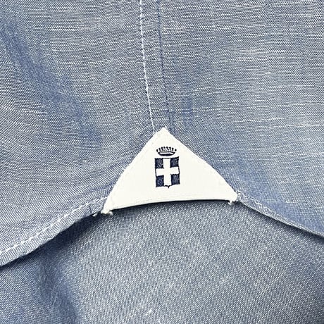 ▲訳あり商品▲ MADE IN ITALY製 TRUZZI 長袖ダンガリーシャツ ライトインディゴ