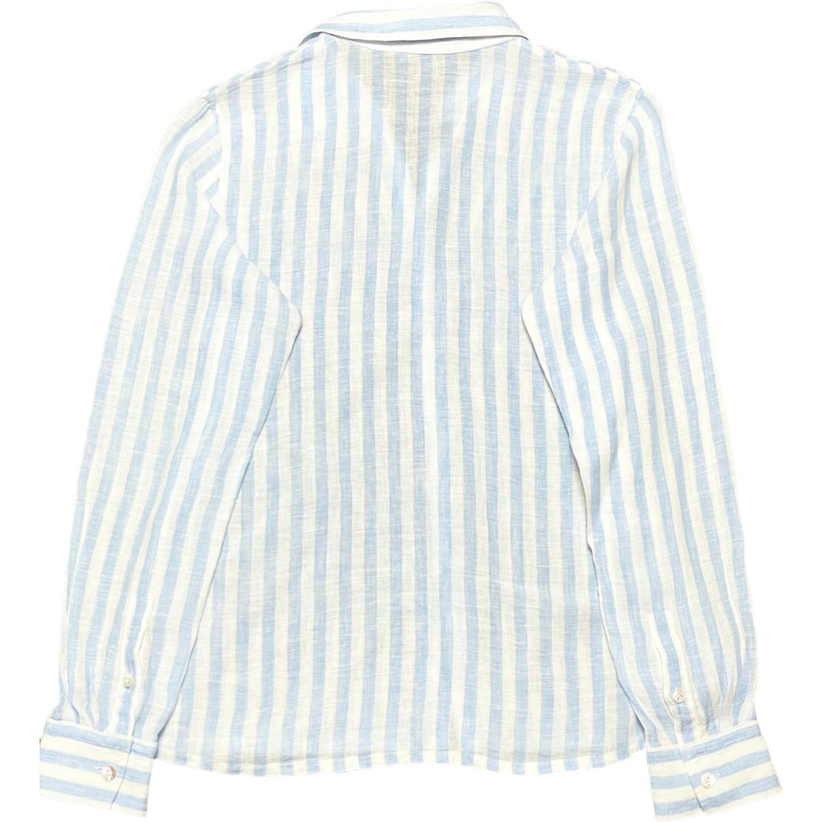 MADE IN JAPAN製 MAREE ストライプ柄長袖リネンシャツ サックス