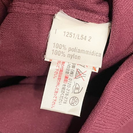 MADE IN ITALY製 ALESSANDRO DELL'ACQUA ダブルジップデザインニットセーター ワイン 48サイズ