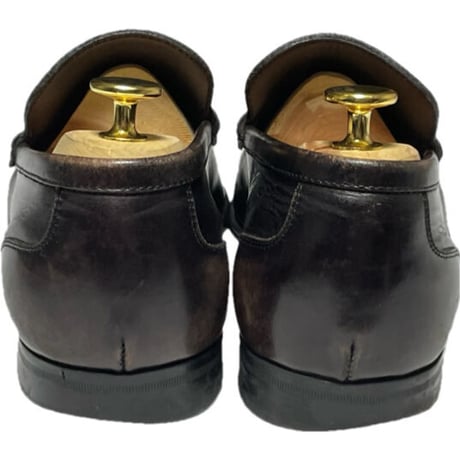 MADE IN ITALY製 Salvatore Ferragamo ホースビットローファー ブラック 8/26cm