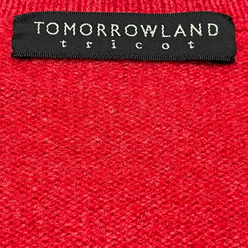 TOMORROWLAND tricot ウールVネックセーター レッド Lサイズ | Ulti...