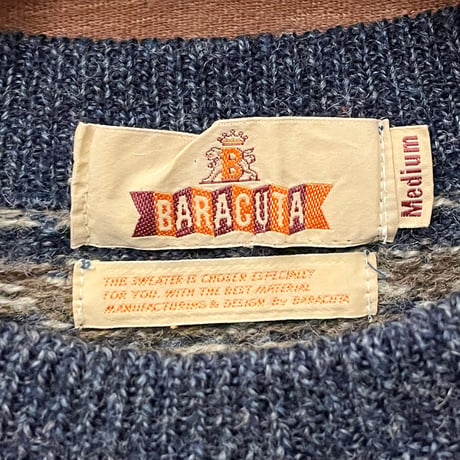 BARACUTA 総柄ウールセーター マルチカラー Mサイズ