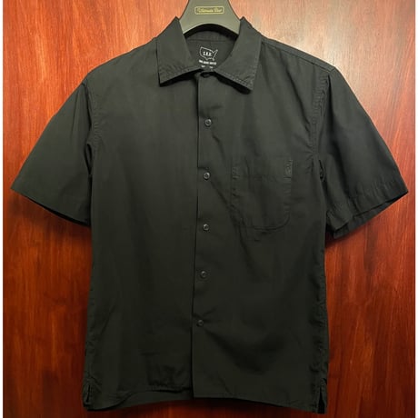 【JOURNAL STANDARD 取り扱い】 MADE IN USA製 S.K.U. SAVE KHAKI UNITED 半袖コットンシャツ ブラック XSサイズ