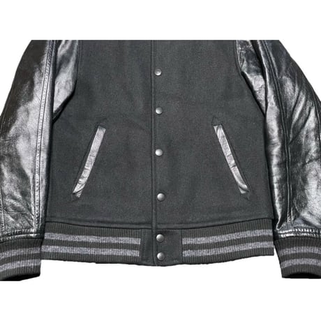 GREEN LABEL RELAXING 袖ラムレザースタジアムジャケット ブラック Sサイズ