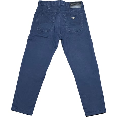 EMPORIO ARMANI executive program Basic Fit クロップドパンツ ネイビー W28サイズ