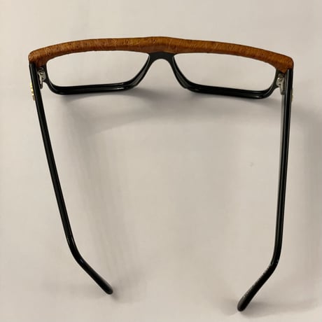 激レア HAND MADE IN FRANCE製 EMMANUELLE KHANH 80's リアルパイソンレザー仕様 レンズ無しサングラス ブラック