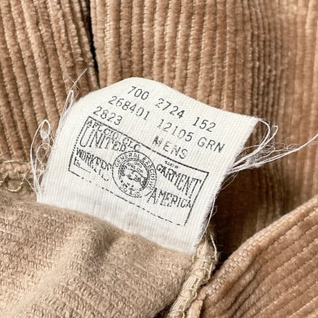 希少 MADE IN USA製 80s L.L.Bean FREEPORT, MAINEタグ 42TALONジッパー コーデュロイパンツ ベージュ W32-L32サイズ