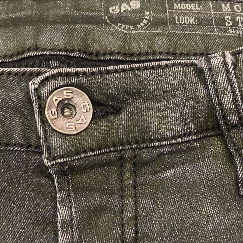 MADE IN EU製 GAS MORRISON MODEL ストレッチブラックデニム MADE IN EU製 GAS MORRISON MODEL ストレッチブラックデニム