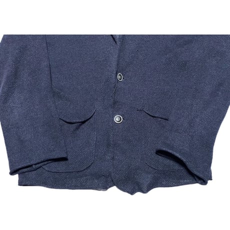 LINIFICIO FOR GREEN LABEL RELAXING テーラードジャケット型リネンカーディガン ネイビー Sサイズ