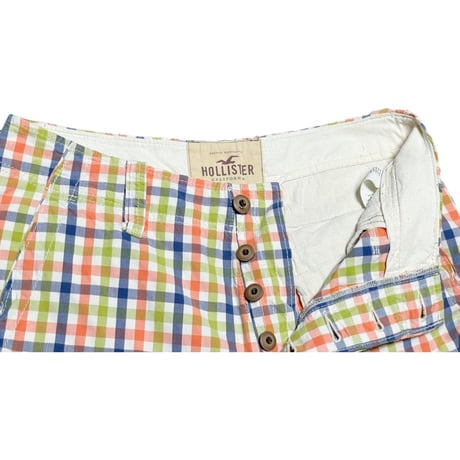 HOLLISTER チェック柄ハーフパンツ マルチカラー W30サイズ