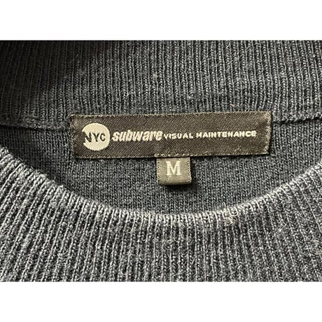 MADE IN USA製 NYC subware VISUAL MAINTENANCE セーター ネイビー Mサイズ