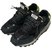 箱付き MADE IN ITALY製 RUN OF BLACK MAMBA レザースニーカー ブラック 40サイズ
