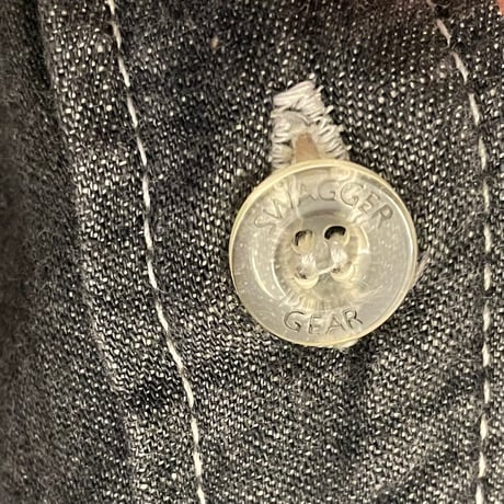MADE IN JAPAN製 SWAGGER 半袖ブラックデニムシャツ ブラック Mサイズ