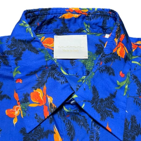 ☆タグ付き新古品☆ MADE IN ITALY製 Capri アロハシャツ ネイビー Mサイズ