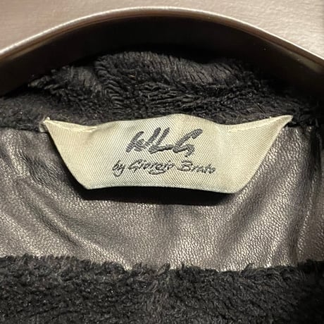 MADE IN ITALY製 WLG by Giorgio Brato VERA PELLE ラムレザージャケット ブラック 44サイズ