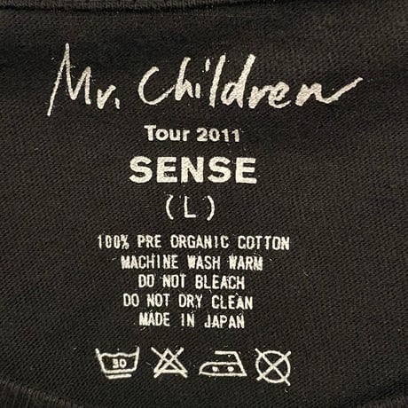 MADE IN JAPAN製 Mr.Children SENSE TOUR 2011 オーガニックコットンプリントTシャツ ブラック Lサイズ