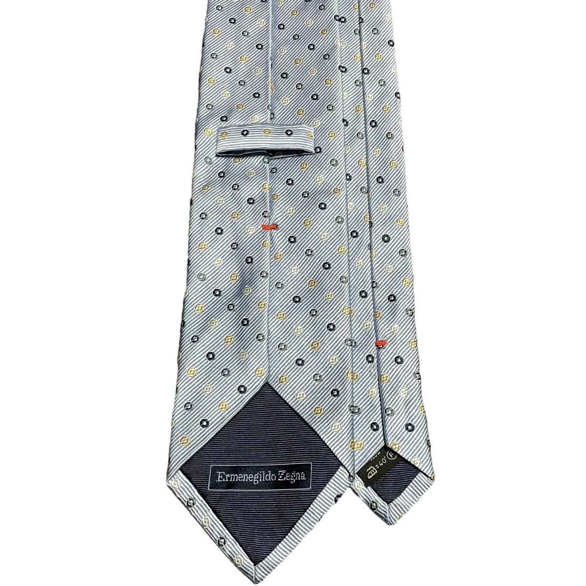 MADE IN ITALY製 Ermenegildo Zegna ドット柄レジメンタルストライ