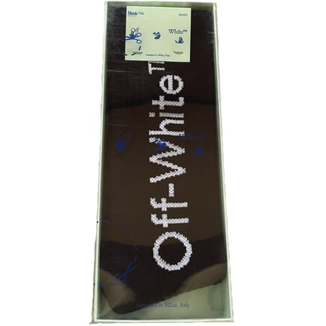 ★新品★ MADE IN ITALY製 2021-22FW OFF-WHITE ソックス DIAG MID LENGHT SOCKS BLACK WHITE OMRA001F21KNI0031001