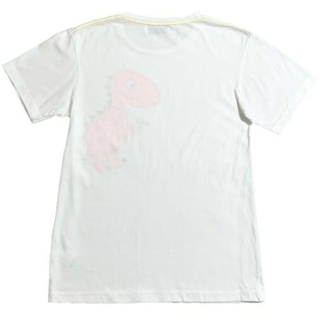 VANILLA GATE-GALA 恐竜プリントTシャツ ホワイト Mサイズ