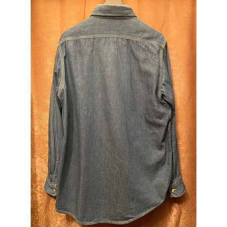 希少 MADE IN USA製 EDWIN 長袖デニムシャツ インディゴ Mサイズ