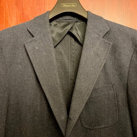 MADE IN JAPAN製 FRANCO PRINZIVALLI リネンコットンテーラードジャケット ネイビー 48サイズ