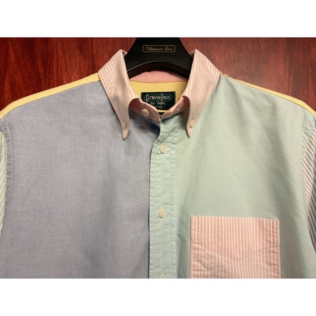 【SHIPS 取り扱い】 MADE IN USA製 GITMANBROS Vintage for SHIPS クレイジーカラー 長袖ボタンダウンオックスフォードシャツ マルチカラー 16Rサイズ
