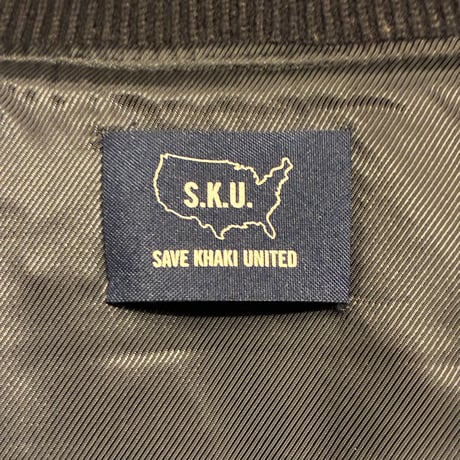 【JOURNAL STANDARD 取り扱い】 S.K.U. SAVE KHAKI UNITED ウールスタジアムジャケット ネイビー Lサイズ