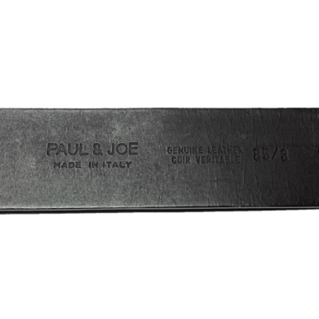 MADE IN ITALY製 PAUL&JOE 蝶ネクタイバックルベルト ブラウン W85/3サイズ