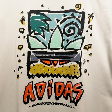 adidas SKATEBOARDING バックプリントTシャツ ホワイト Lサイズ