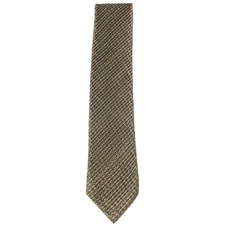 MADE IN ITALY製 Brioni HANDMADE 総柄プリントシルクプリーツネクタイ マルチカラー