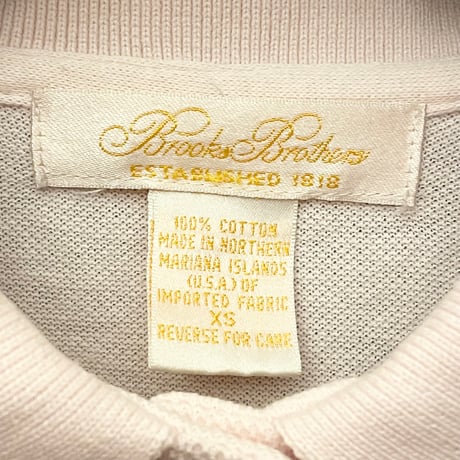 MADE IN USA製 90s Brooks Brothers 半袖鹿の子ポロシャツ ピンク XSサイズ