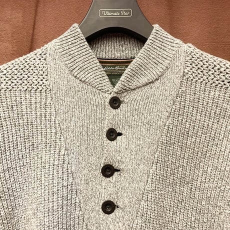 Eddie Bauer ヘンリーネックセーター グレー Mサイズ