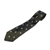 MADE IN USA製 TED BAKER LONDON ペイズリー柄シルクネクタイ カーキ
