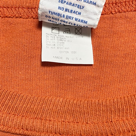 MADE IN USA製 Champion T1011 ヘビーウェイト半袖Tシャツ オレンジ Mサイズ