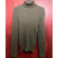 MADE IN UK製 The Woolly Pully ミリタリー ニューウール タートルネックセーター オリーブ 38サイズ