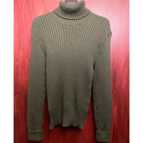 MADE IN UK製 The Woolly Pully ミリタリー ニューウール タートルネックセーター オリーブ 38サイズ