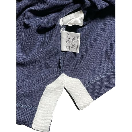 【BEAMS取り扱い】MADE IN ITALY製 Cruciani クレリック半袖鹿の子ポロシャツ ネイビー 44サイズ