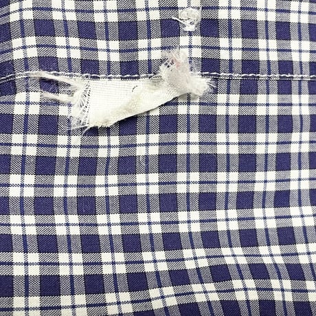 CIT LUXURY 長袖チェックシャツ ネイビー 40-15 3/4サイズ
