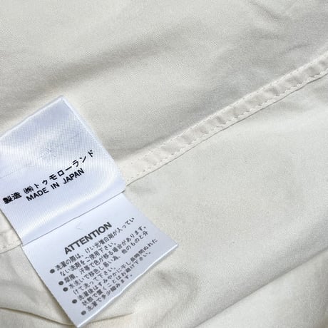 MADE IN JAPAN製 TOMORROWLAND MACPHEE コットン長袖シャツ アイボリー Mサイズ相当