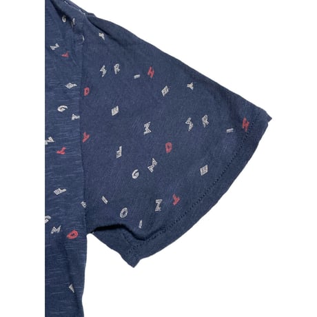HILFIGER DENIM 総柄Tシャツ ネイビー Lサイズ