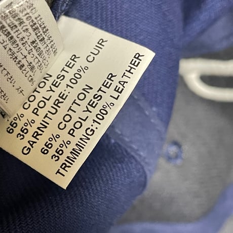 MAISON KITSUNÉ Parisien レザーアジャスターキャップ ネイビー Fサイズ